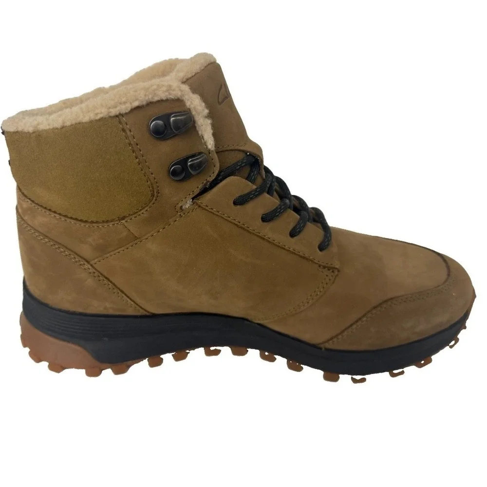 Clarks Men's ATL Trek Up Wp Hiking Boots Leather Upper Dark Sand Size 8.5 New